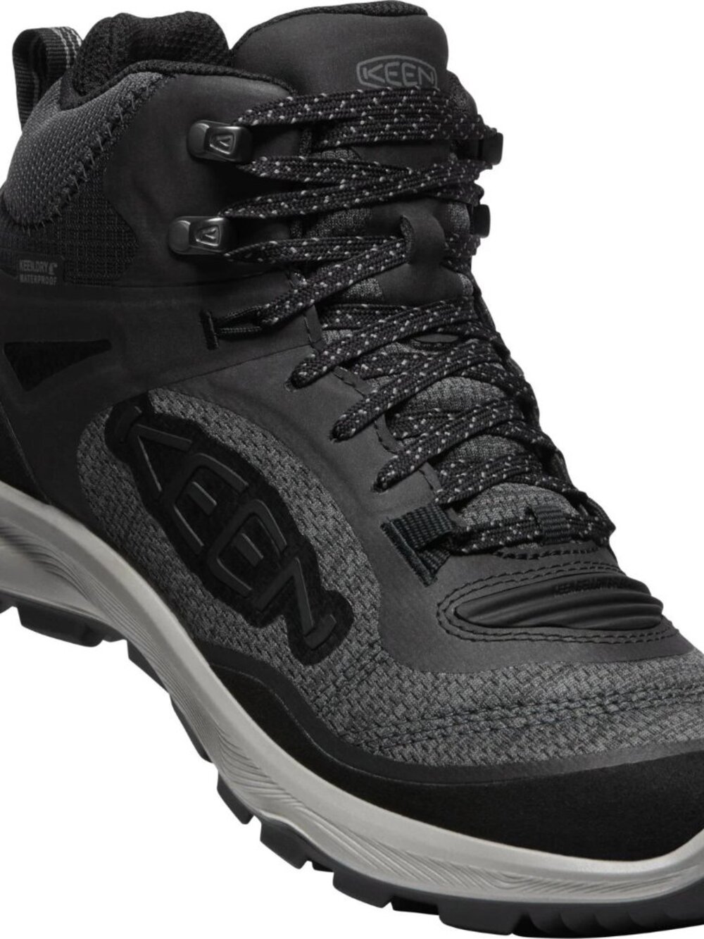 Keen Terradora Flex Mid Waterproof Women's Hiking Boots, Black/Steel Grey, 10